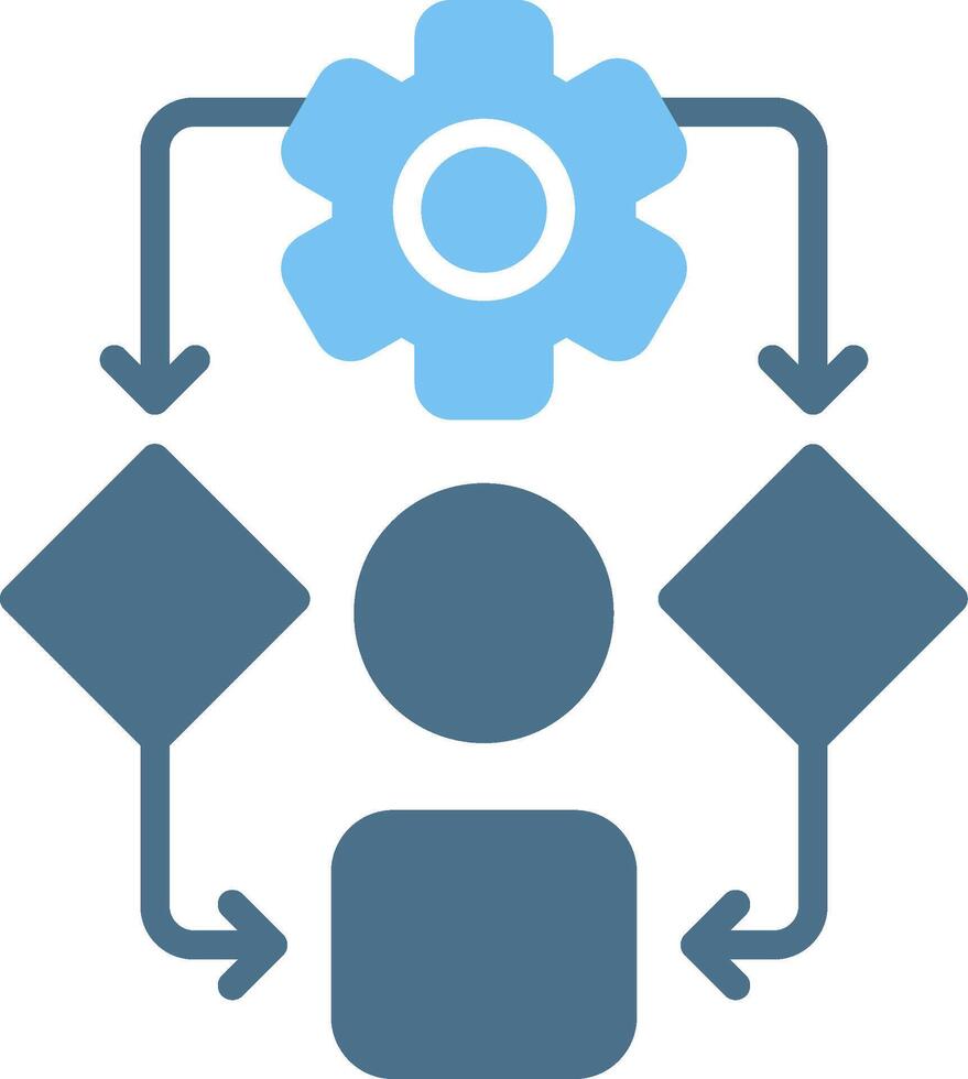 Predictive modeling Glyph Two Color Icon Design vector