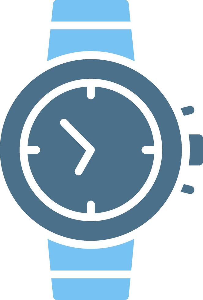Wristwatch Glyph Two Color Icon Design vector