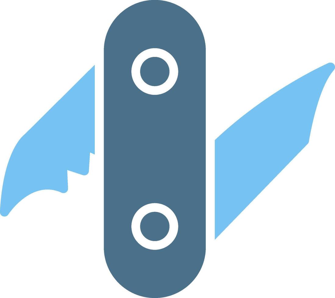 Swiss Army Knife Glyph Two Color Icon Design vector