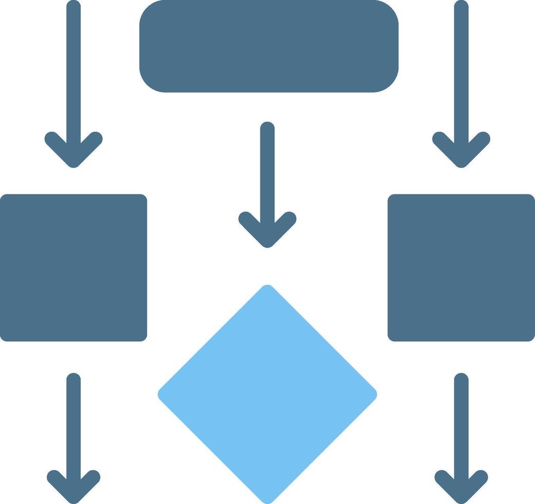 Flow Glyph Two Color Icon Design vector