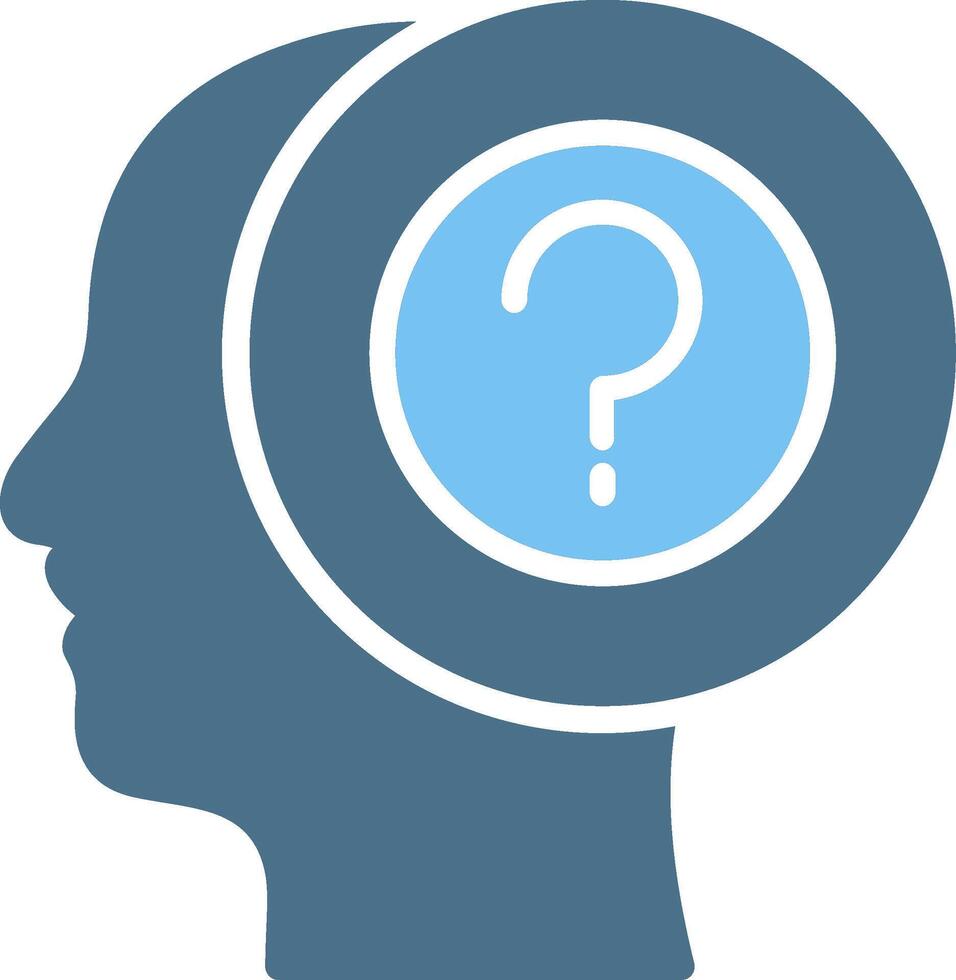 Question Glyph Two Color Icon Design vector