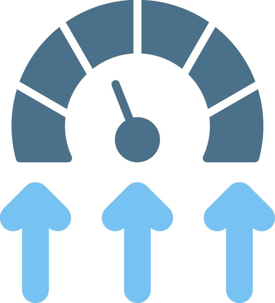 Potential Glyph Two Color Icon Design vector
