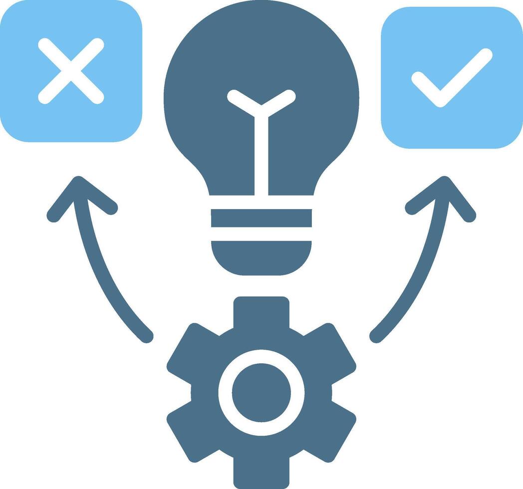 Hypothesis Glyph Two Color Icon Design vector