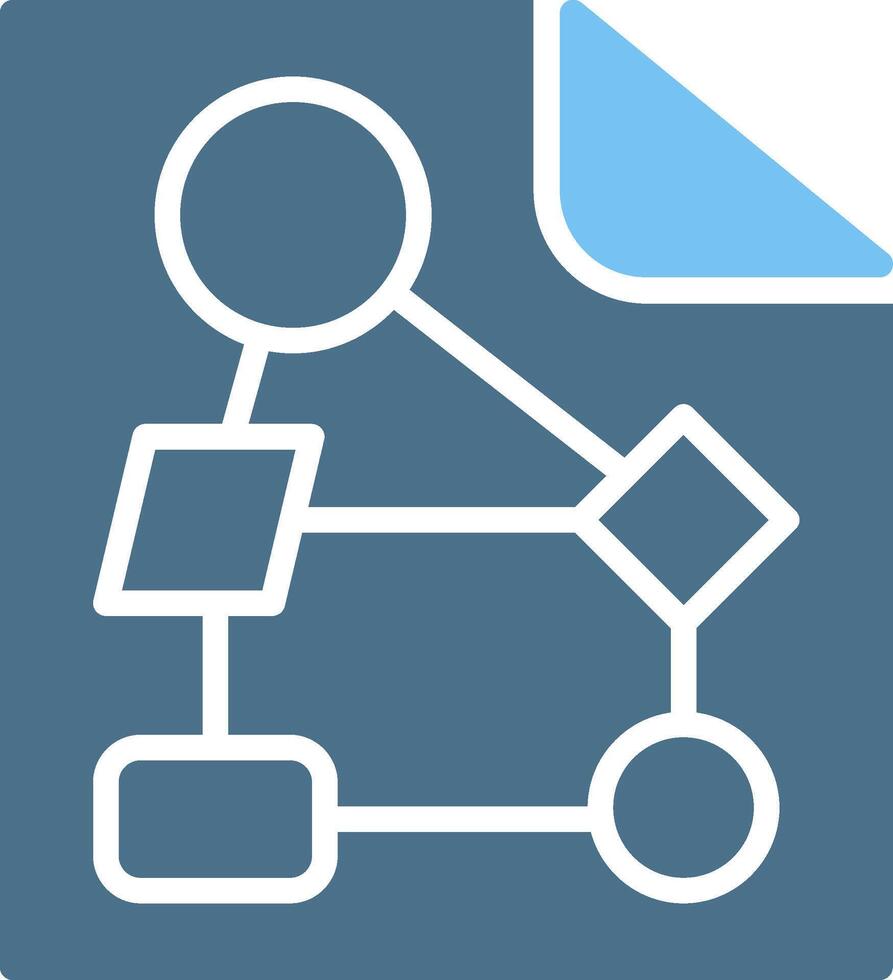 Data Glyph Two Color Icon Design vector