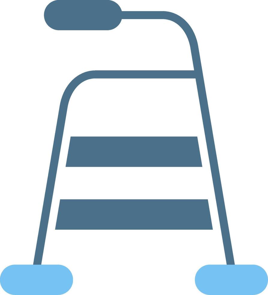 Walker Glyph Two Color Icon Design vector