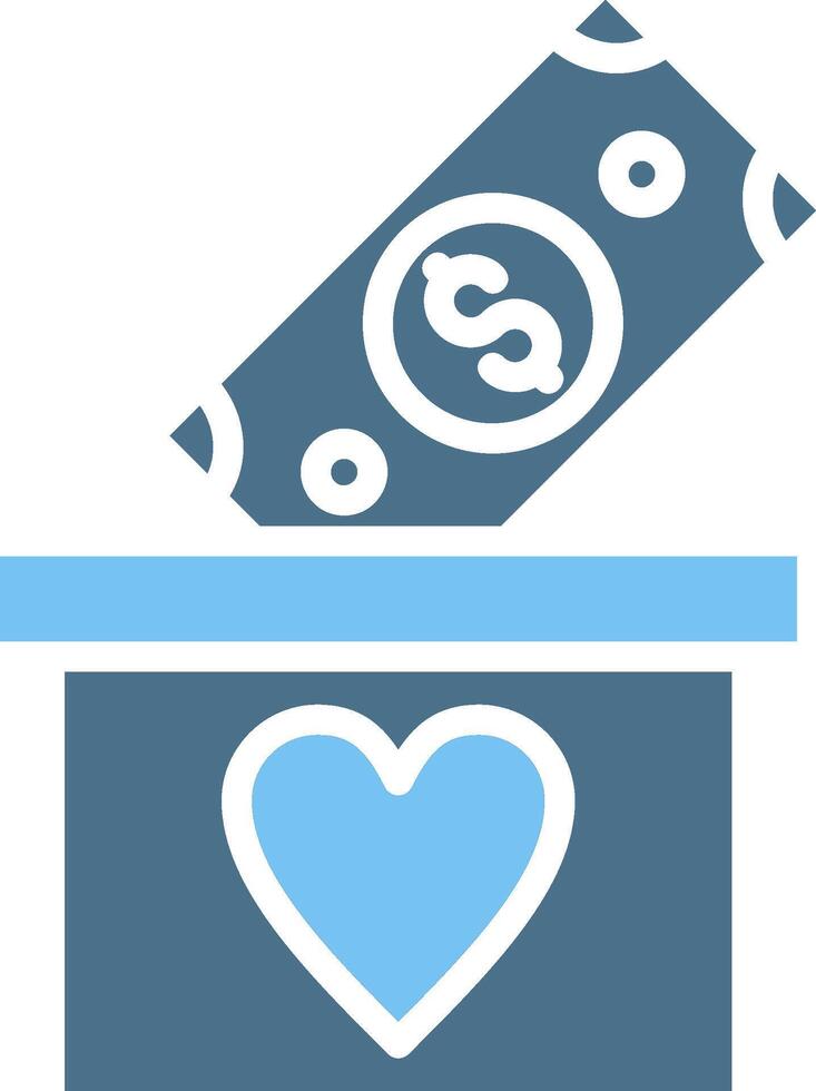 Cash box Glyph Two Color Icon Design vector