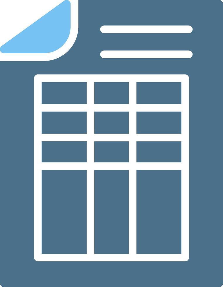 Table Glyph Two Color Icon Design vector