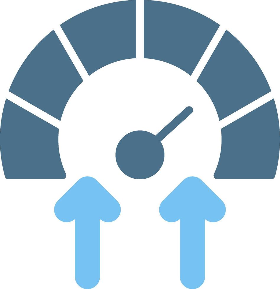 Meter Glyph Two Color Icon Design vector