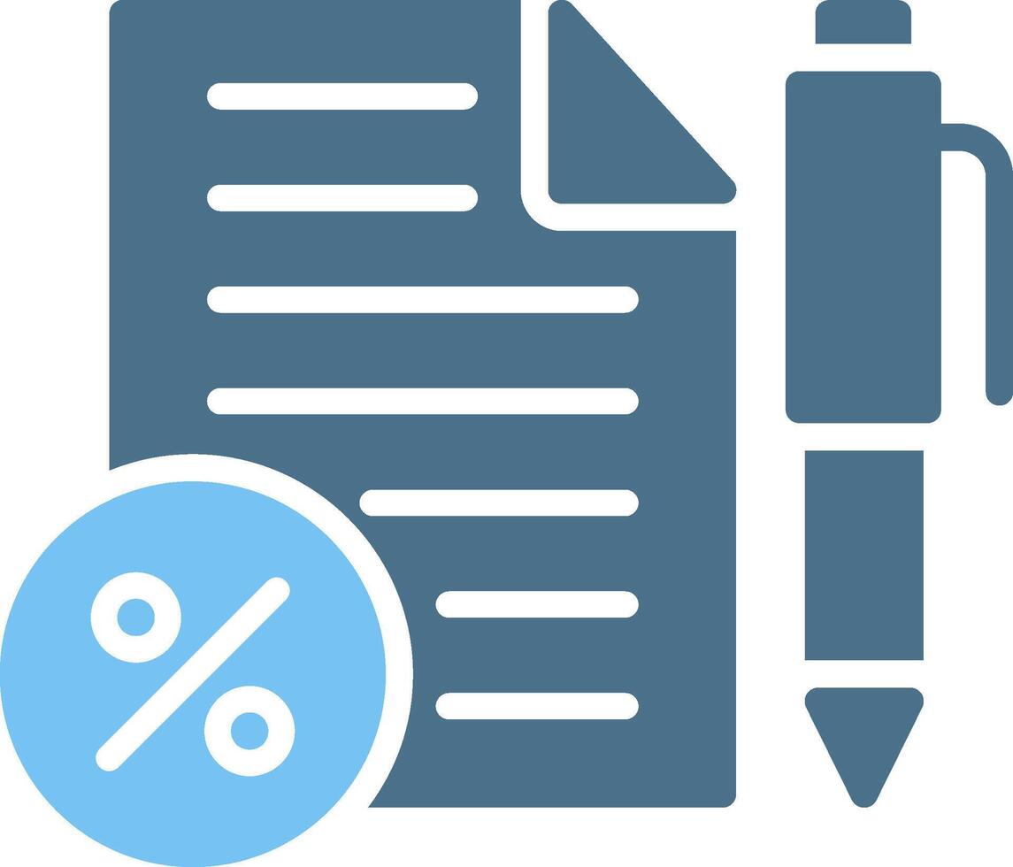 Invoice Glyph Two Color Icon Design vector