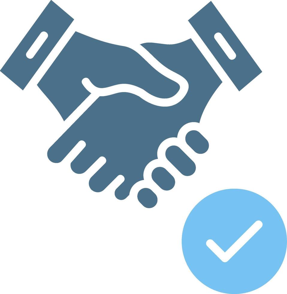 Check Glyph Two Color Icon Design vector