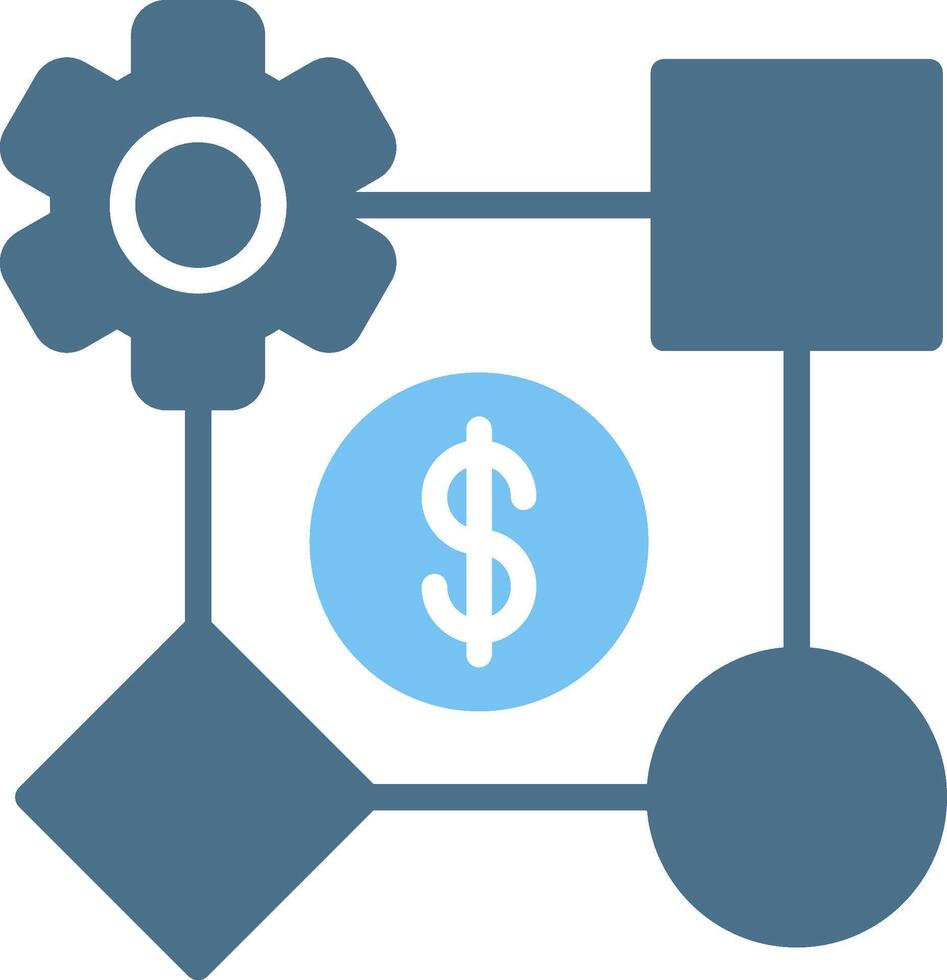 Business Model Glyph Two Color Icon Design vector