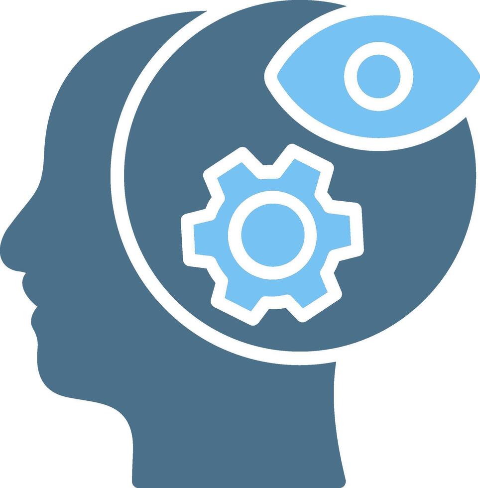 Intuition Glyph Two Color Icon Design vector