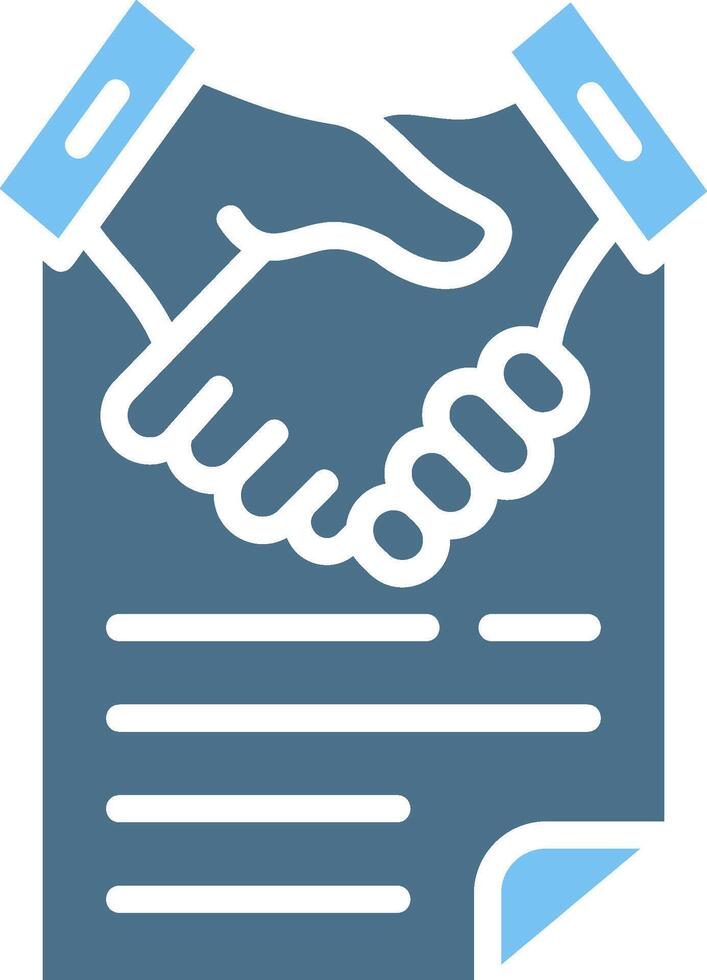 Partnership Glyph Two Color Icon Design vector