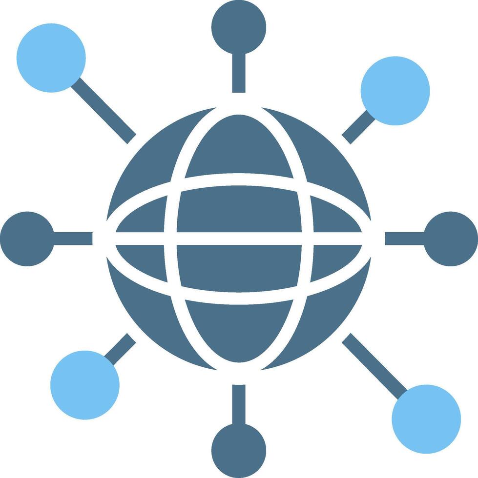 Networking Glyph Two Color Icon Design vector