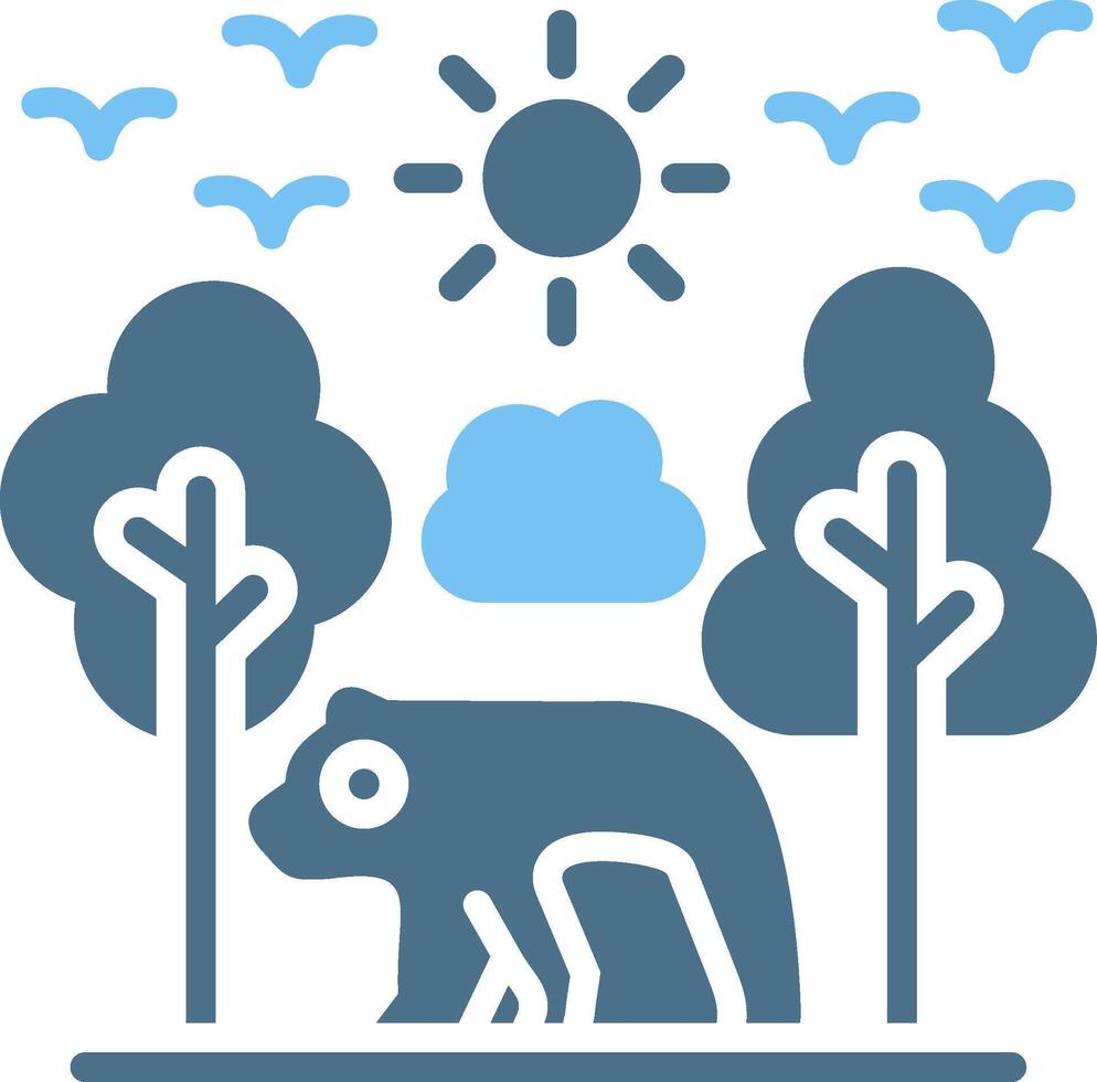 Habitat Glyph Two Color Icon Design vector