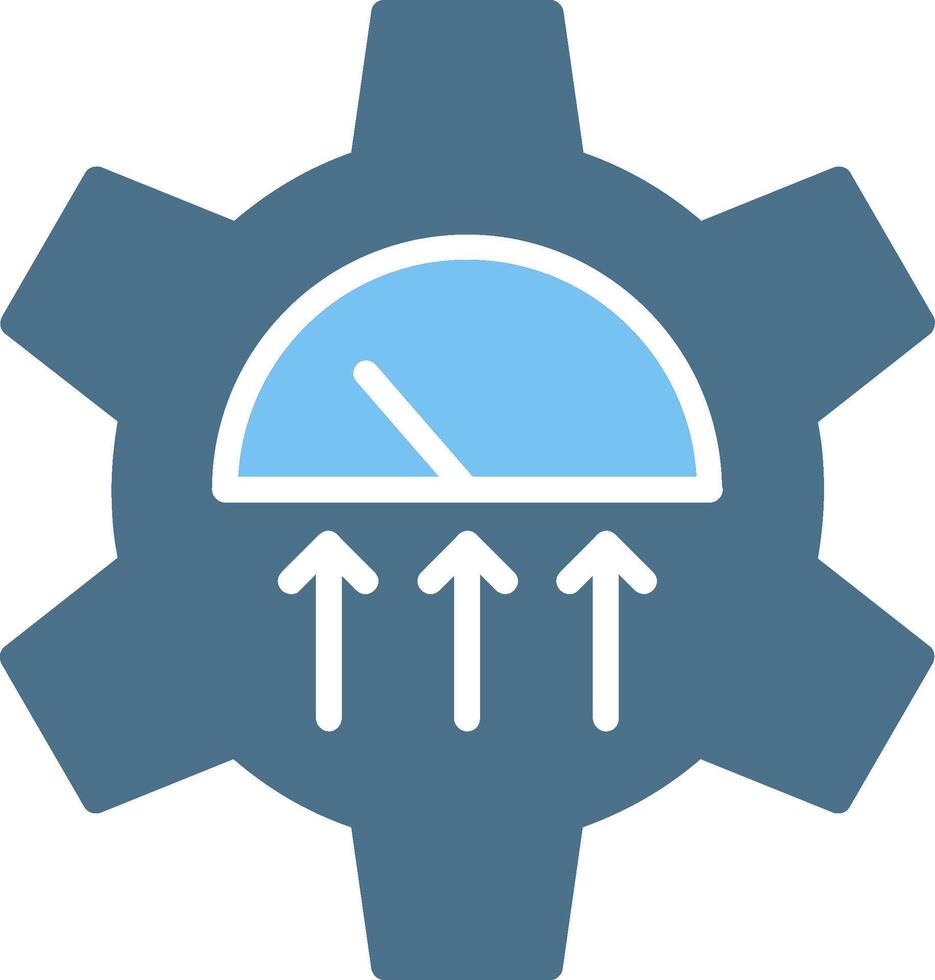Performance Glyph Two Color Icon Design vector