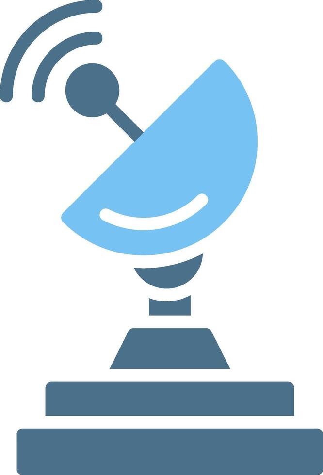 Satellite Dish Glyph Two Color Icon Design vector