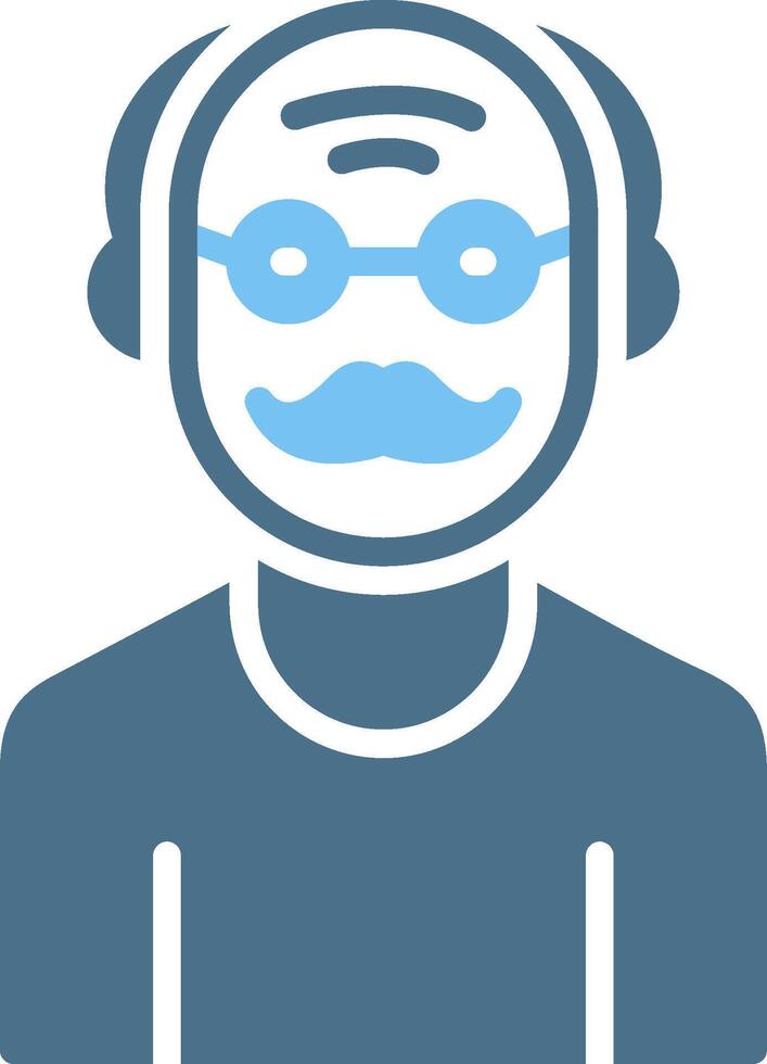 Elder People Glyph Two Color Icon Design vector