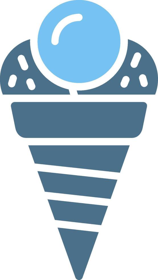Ice Cream Glyph Two Color Icon Design vector