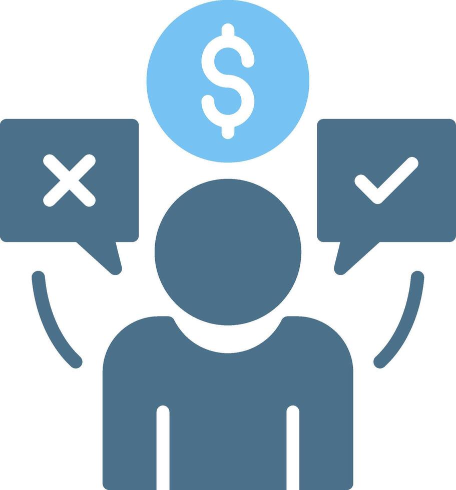 Consumer behaviour Glyph Two Color Icon Design vector