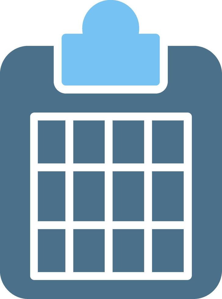 Clipboard Glyph Two Color Icon Design vector