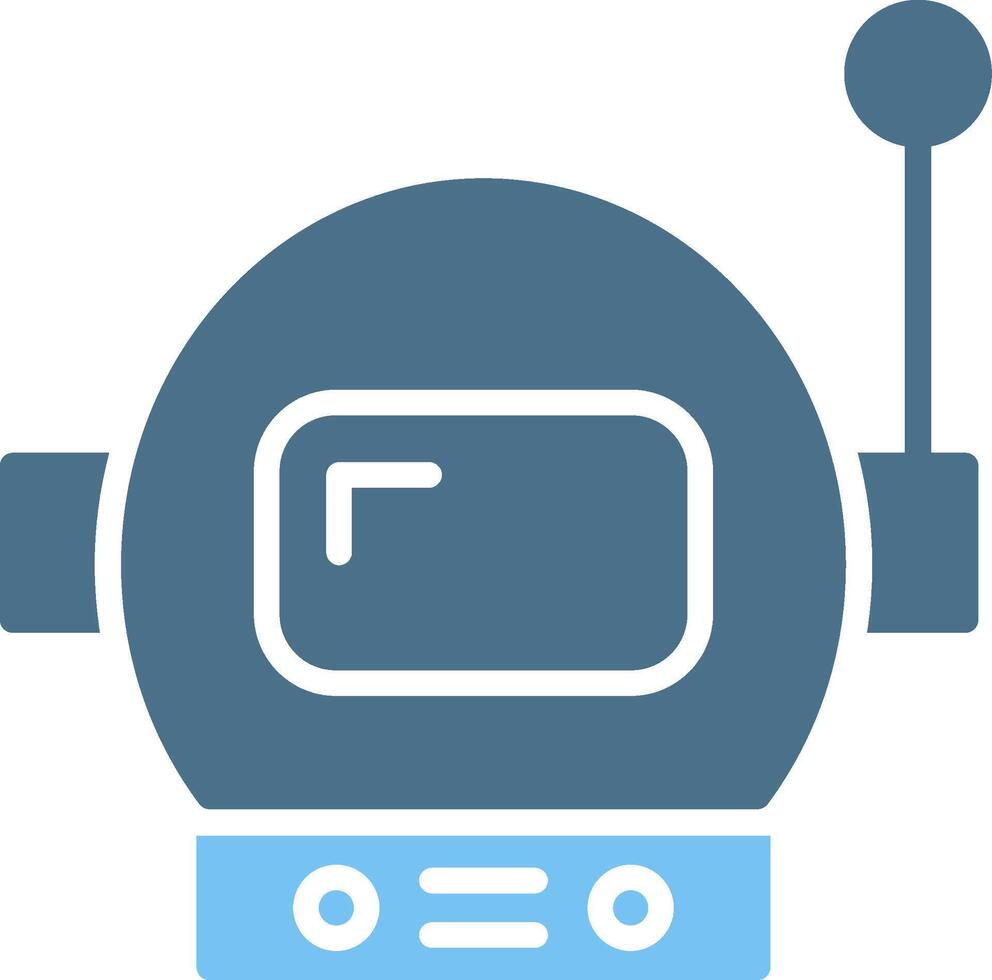 Astronaut Helmet Glyph Two Color Icon Design vector