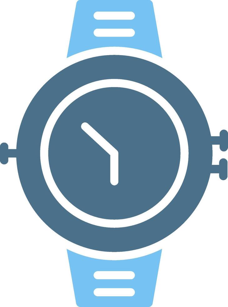 Watch Glyph Two Color Icon Design vector
