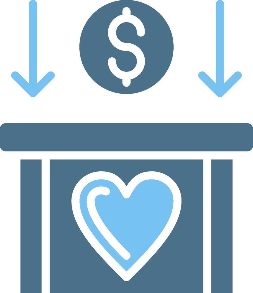 Money saving Glyph Two Color Icon Design vector