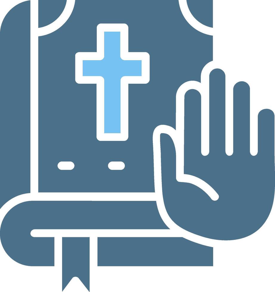 Oath Glyph Two Color Icon Design vector