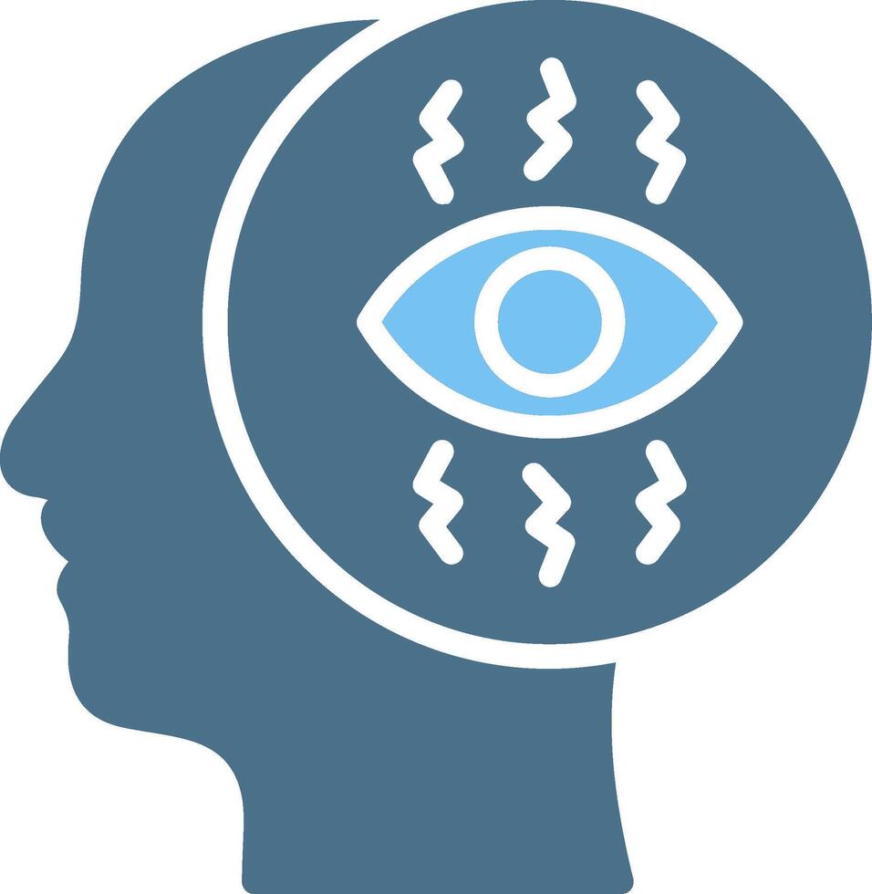 Obsession Glyph Two Color Icon Design vector
