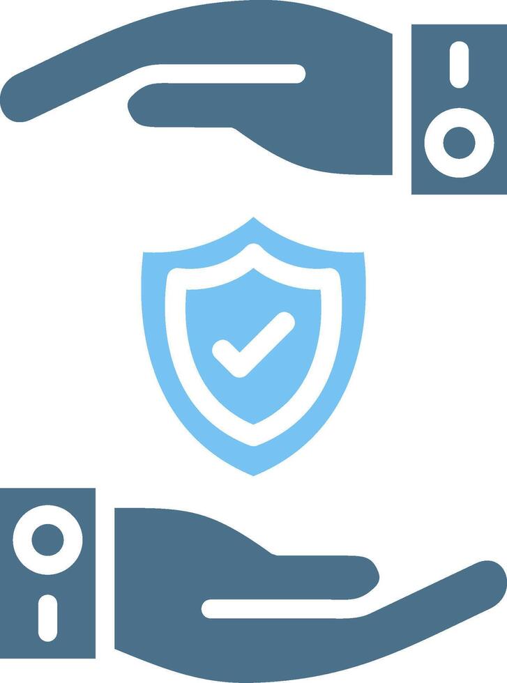 Reliability Glyph Two Color Icon Design vector