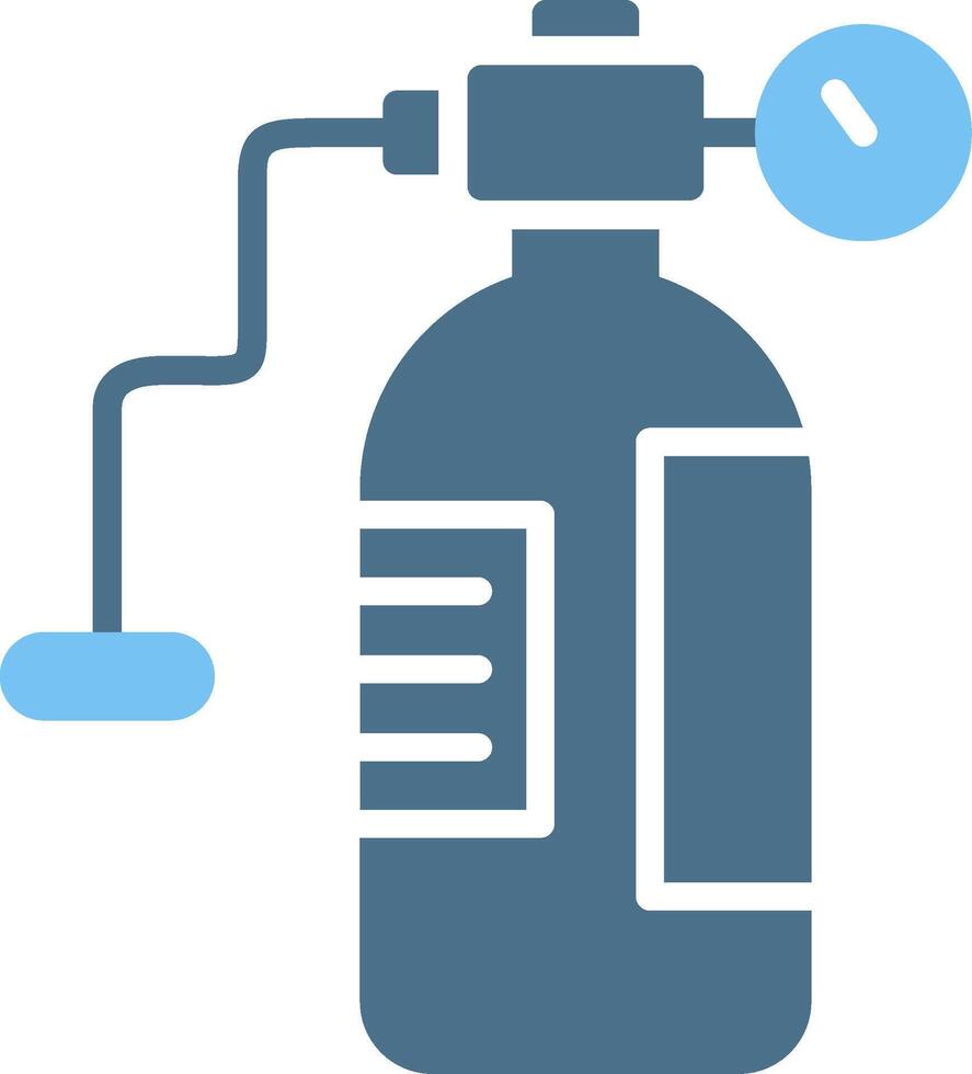 Oxygen Tank Glyph Two Color Icon Design vector