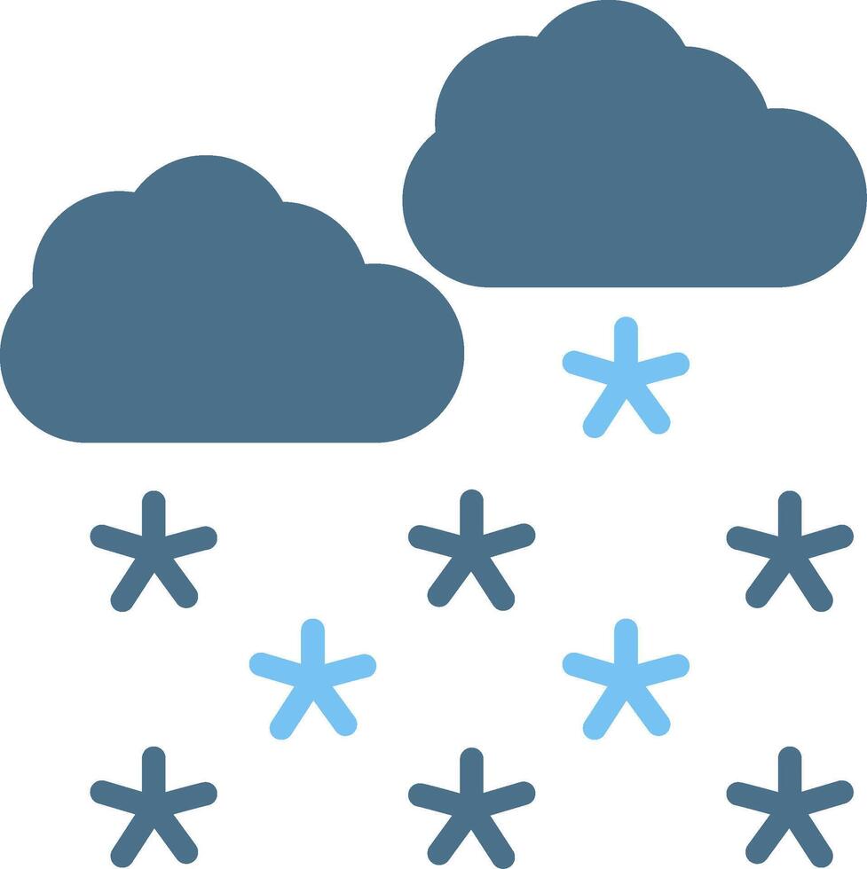 Snowy Glyph Two Color Icon Design vector