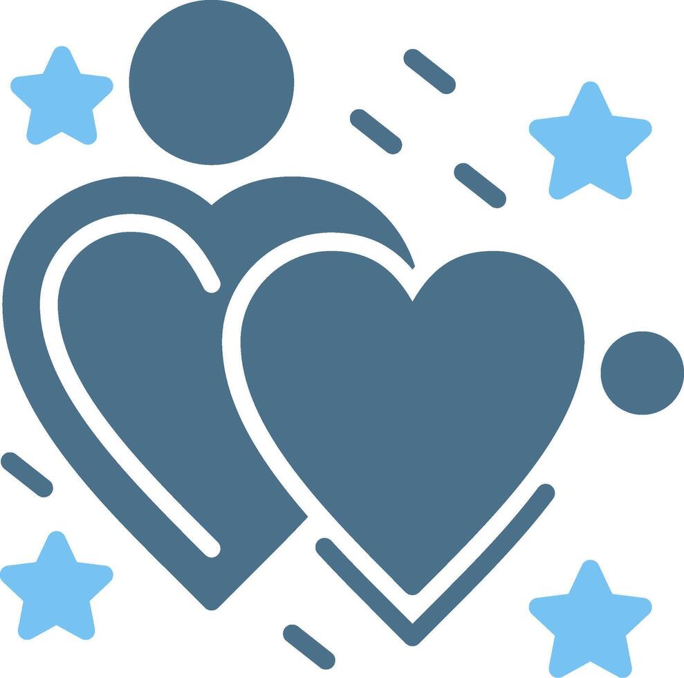 Sincerity Glyph Two Color Icon Design vector