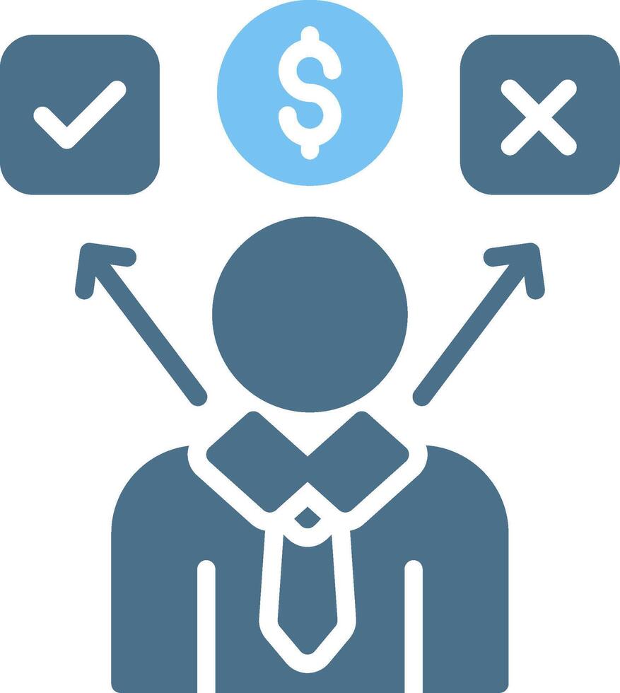 Business choice Glyph Two Color Icon Design vector