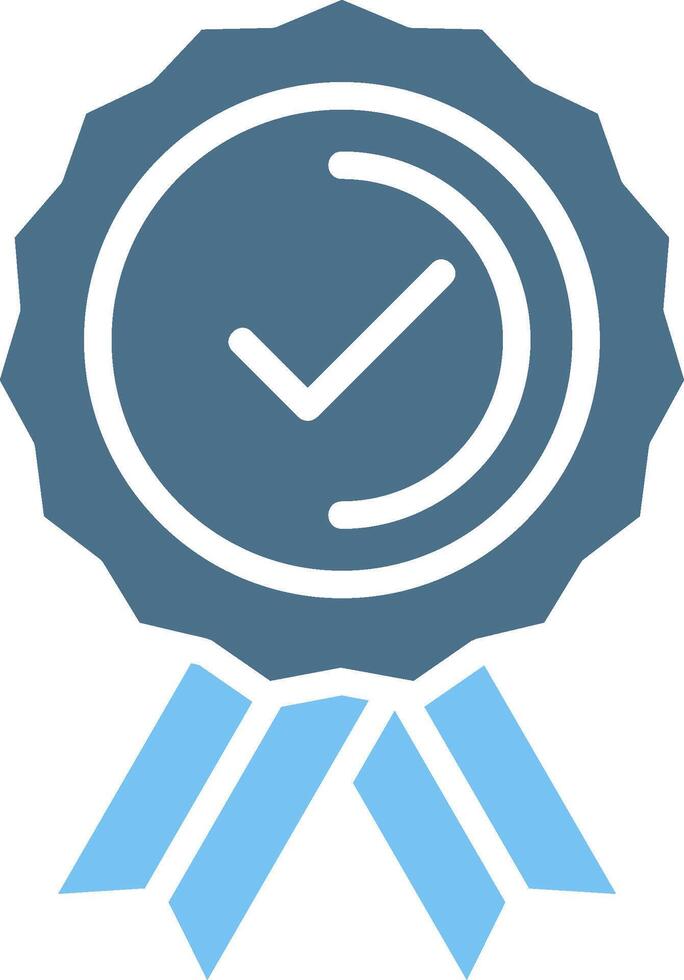 Credibility Glyph Two Color Icon Design vector
