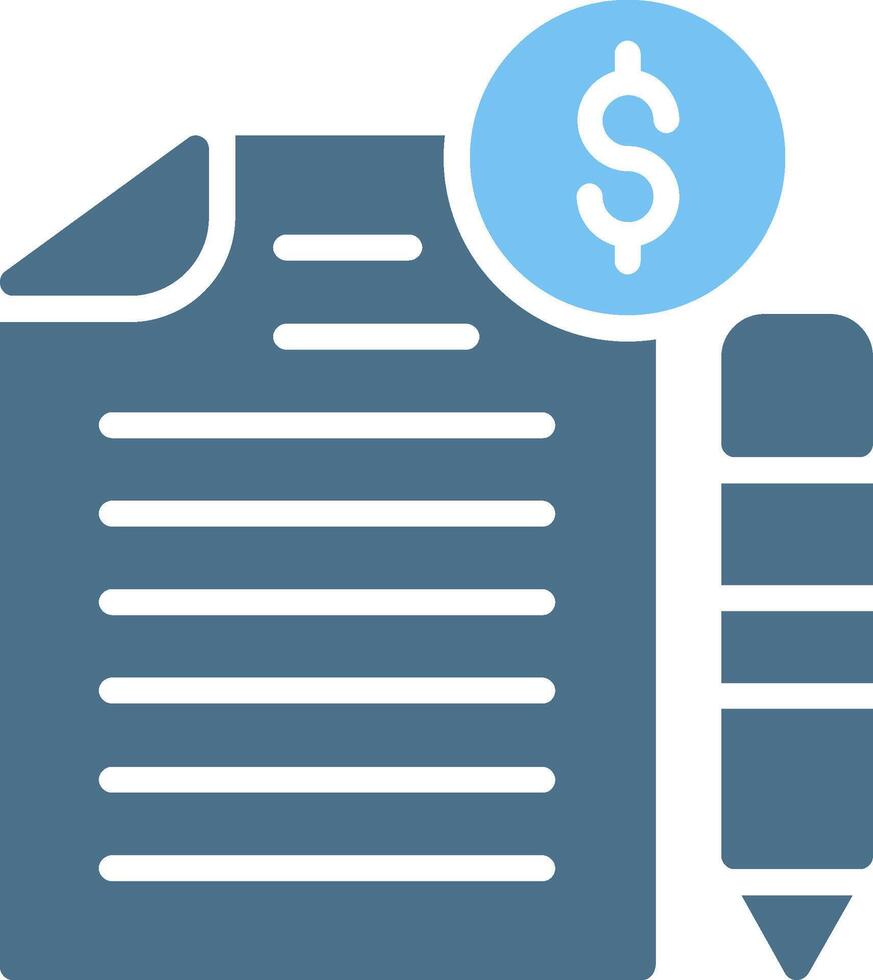 Accounting Glyph Two Color Icon Design vector