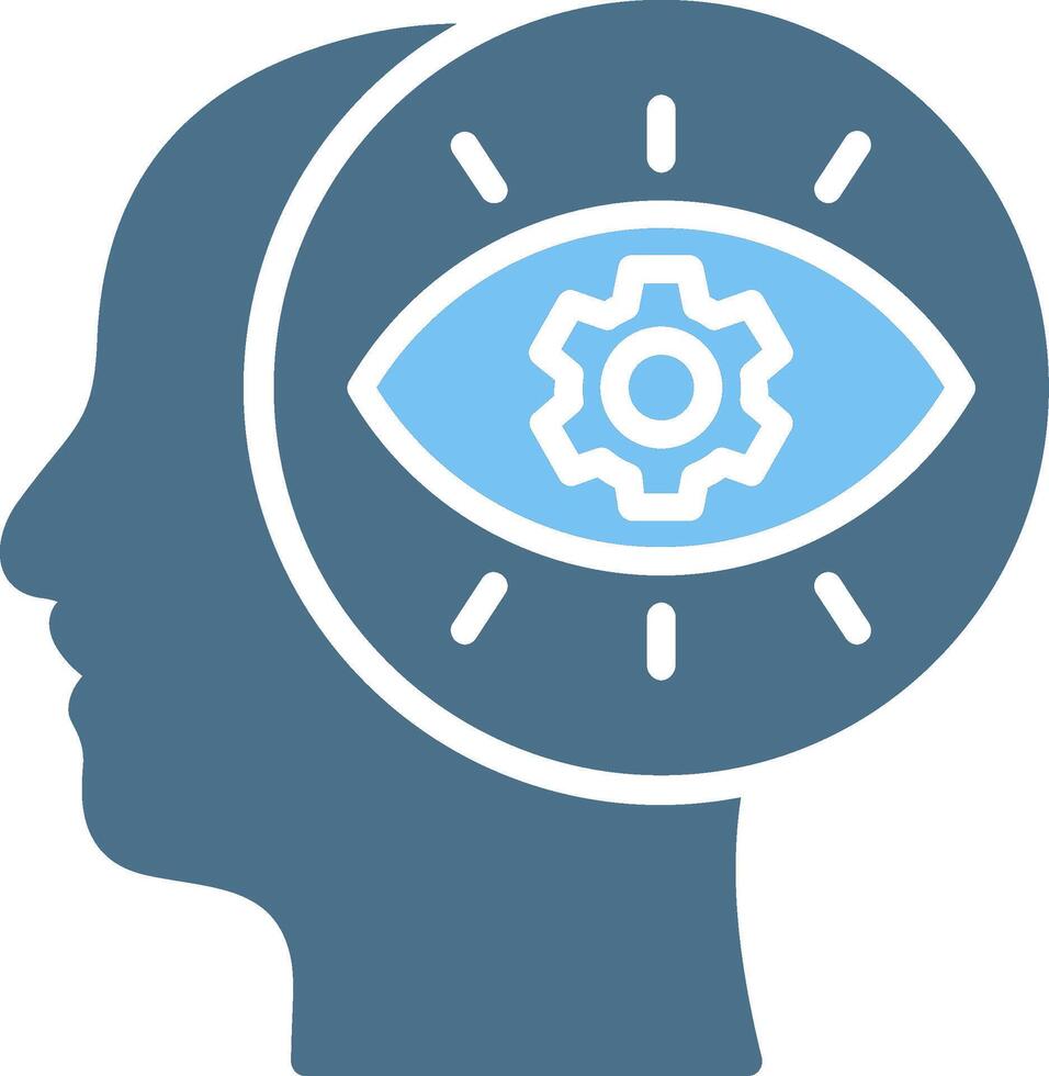 Futurist Glyph Two Color Icon Design vector