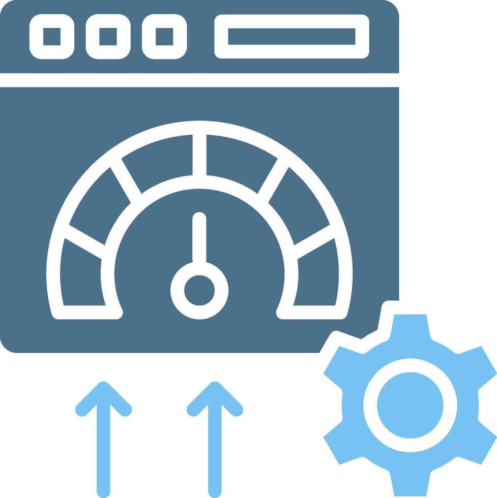 Medium speed Glyph Two Color Icon Design vector