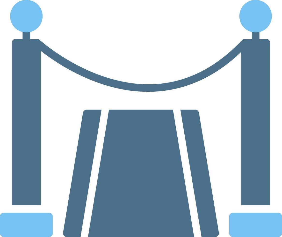 Red Carpet Glyph Two Color Icon Design vector