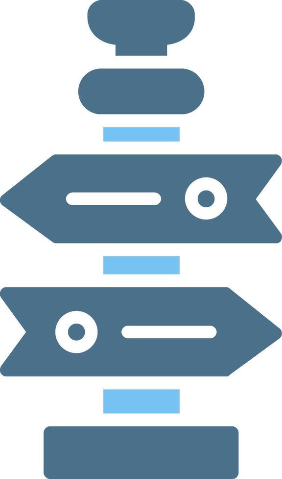 Guidance Glyph Two Color Icon Design vector