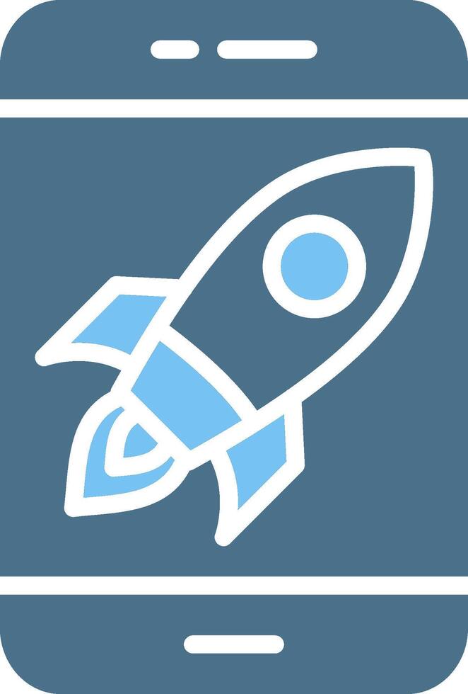 Mobile Glyph Two Color Icon Design vector