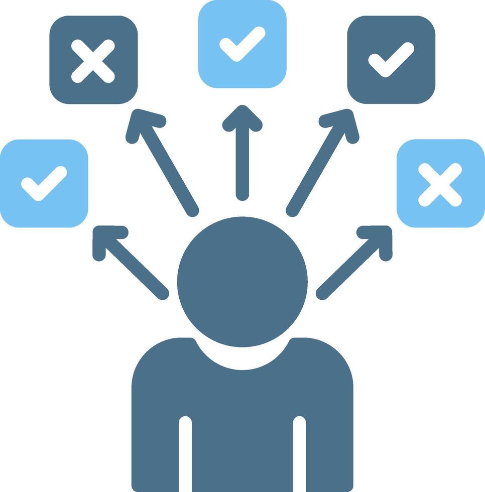 Choices Glyph Two Color Icon Design vector