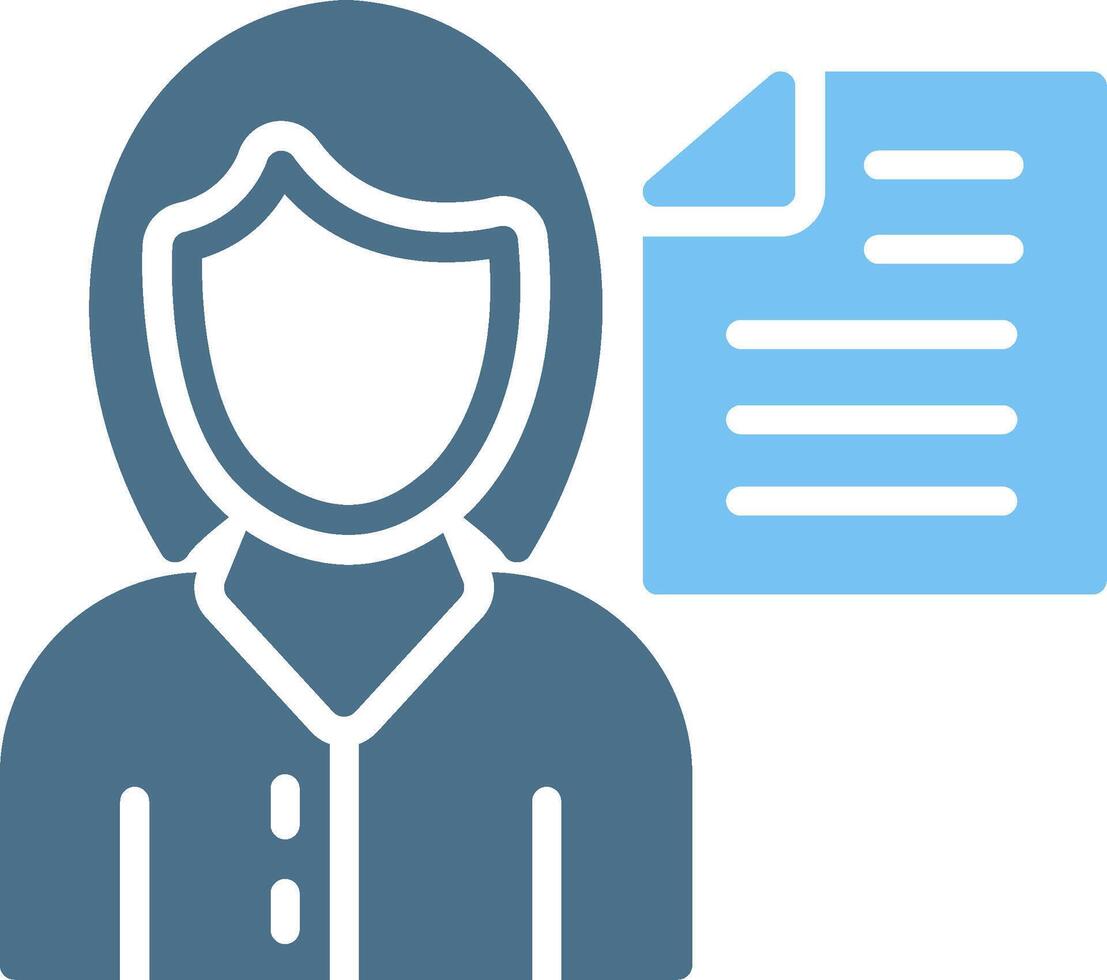 Document Glyph Two Color Icon Design vector