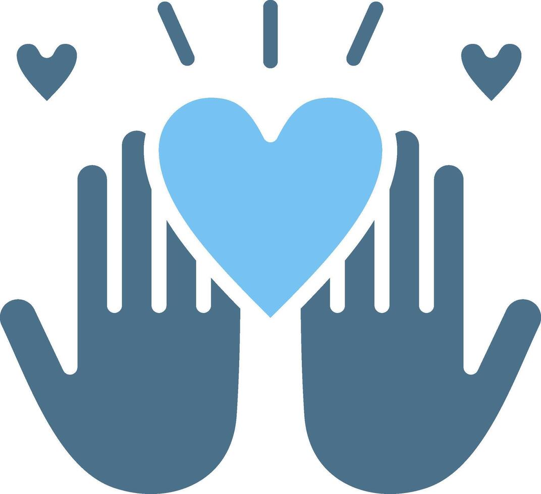Give love Glyph Two Color Icon Design vector