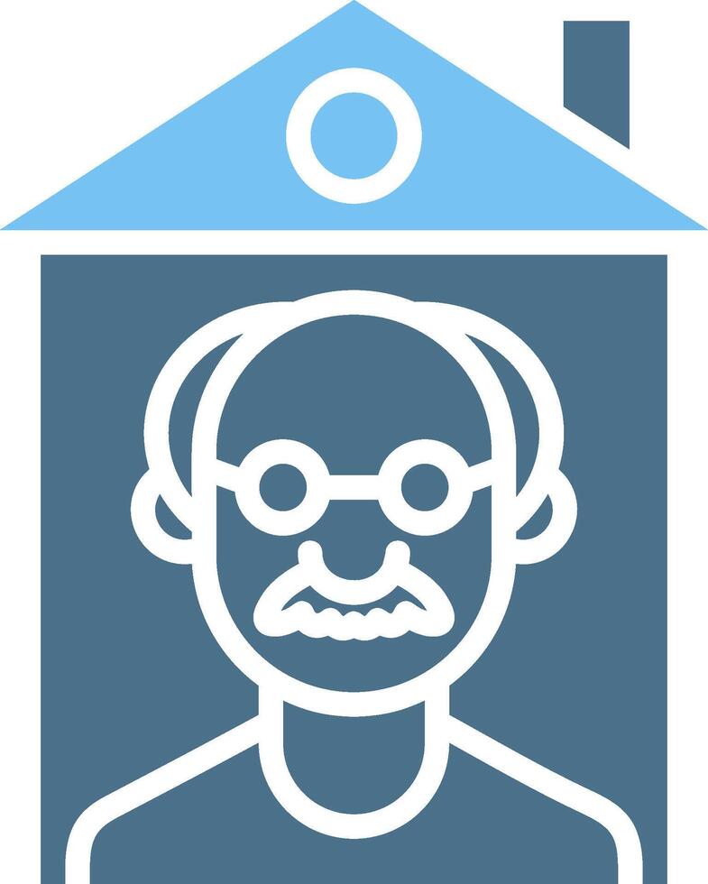 Isolation Glyph Two Color Icon Design vector
