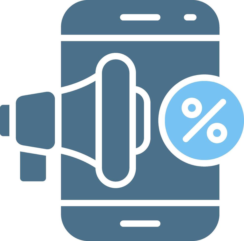 Smartphone Glyph Two Color Icon Design vector