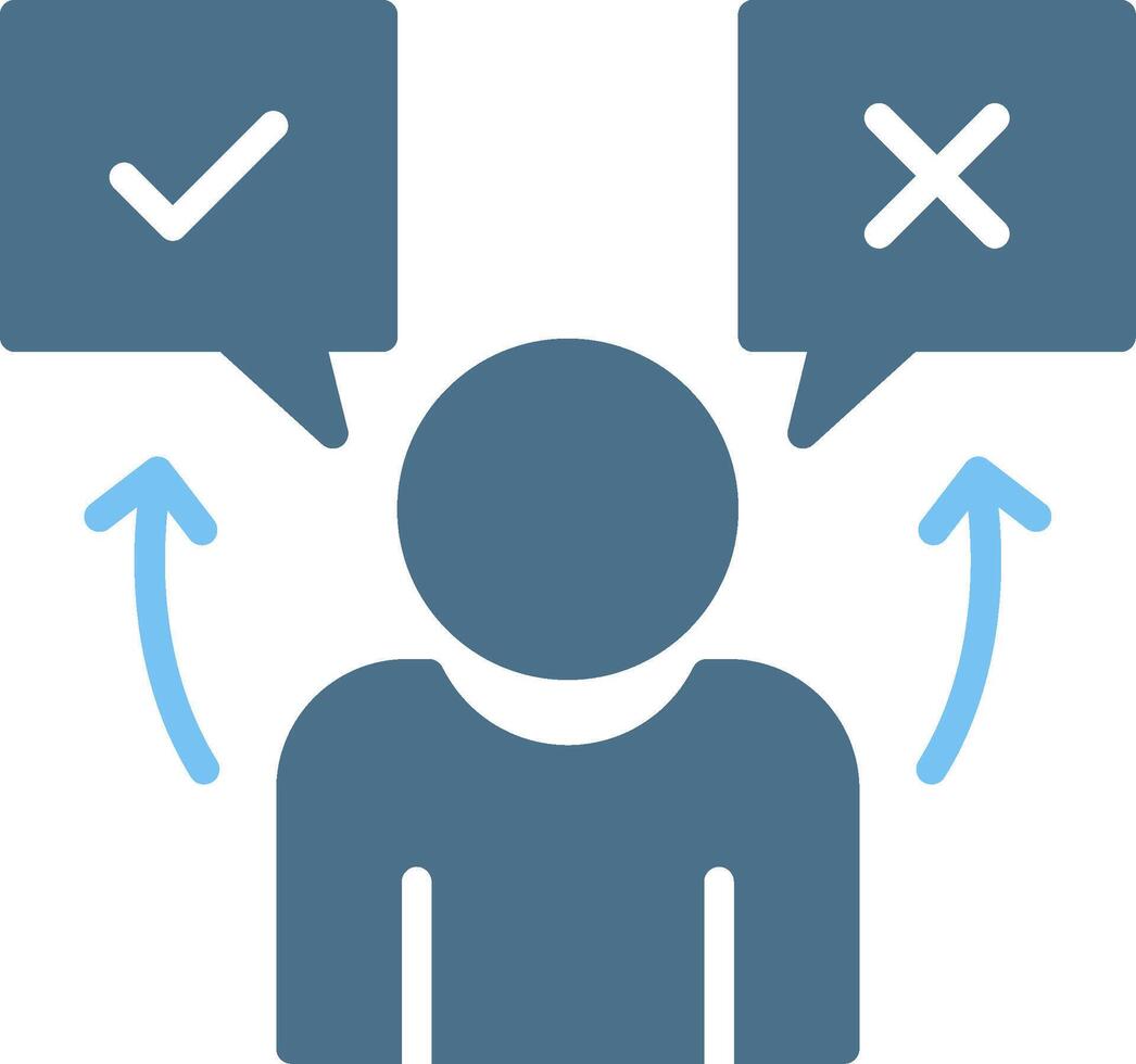 True or false Glyph Two Color Icon Design vector