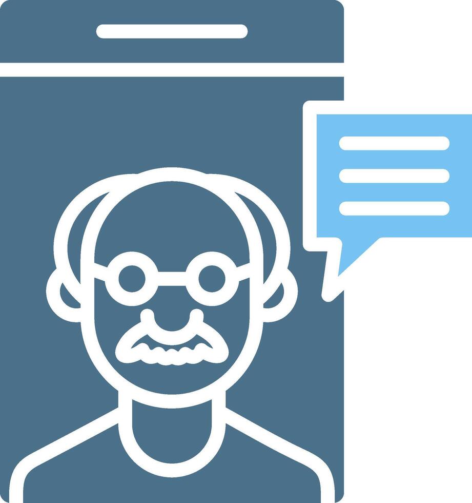 Calling Glyph Two Color Icon Design vector