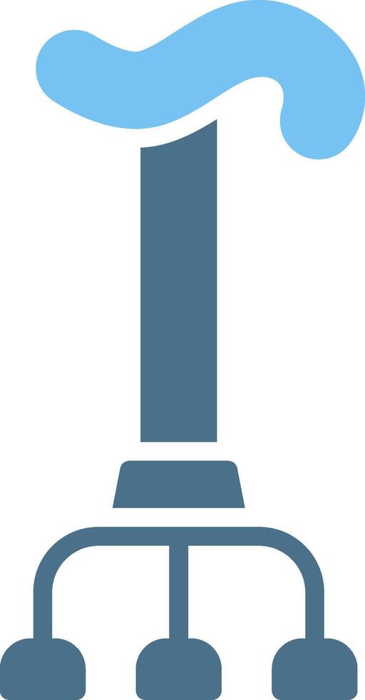 Walking Stick Glyph Two Color Icon Design vector